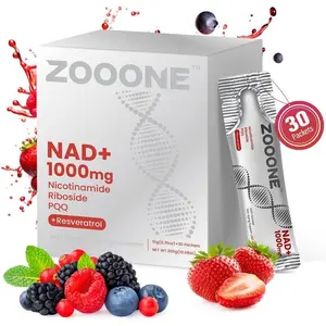 ZOOONE 1000mg NAD+ Berry Flavor Drink Mix for Skin Aging Support, Energy, and Focus - 30 Pack-T3
