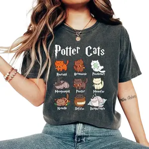 Potter Cats Sweatshirt, Funny Cats Sweater, Gift For Cat Owner, Pottery Gift, Cute Comfy Wizard Book Lover, Cat lover, Birthday Gift