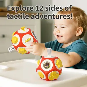 Baby 12in1 Busy Cube, Fine Motor Skills, Hand-Eye Coordination, Early Educational Toys for Toddlers, Developmental Play Toy