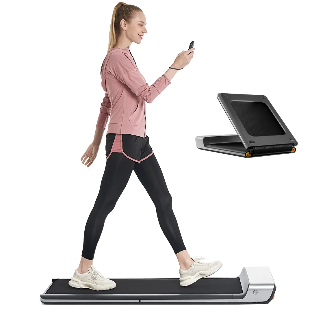 WalkingPad P1 Classic Compact Under Desk Treadmill - Sturdy Aluminium Motorized 16.5" Width Belt, Collapsible Low Profile Home/Office Equipment with Remote, Cooling, 12-Month Warranty, Calm Quiet Walking Experience, Adjustable Speed