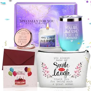 	 Valentine's Day Gifts Happy Birthday Gifts for Women Set: Best Friend Gift Basket for her Girl Girlfriend Mom Sister - Unique Bestie Gifts Box for Mothers Day Christmas Valentine - 21st 30th 40th 50th Year Female