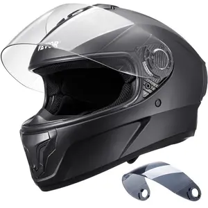 VEVOR Motorcycle Helmet, Full Face, Smart ABS High Density Helmet with Bluetooth Slot Interchangeable Lens, DOT Approved Comfortable Motocross Helmet, Fit for Youth Adults