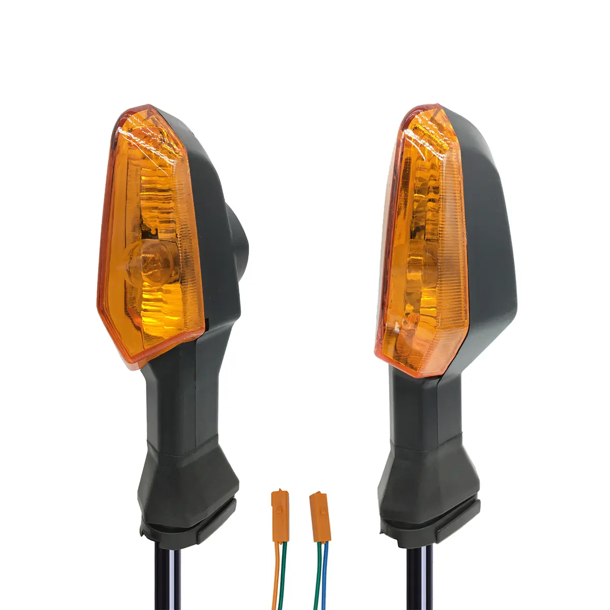 VRWEARE Compact Motorcycle LED Turn Signal Blinker Lights - Rainproof for Night Riding, Compatible with NINJIA 300, 650, 1000, Z800, ER-6N, ER-6F, ZX-6R, KLE, ZRX