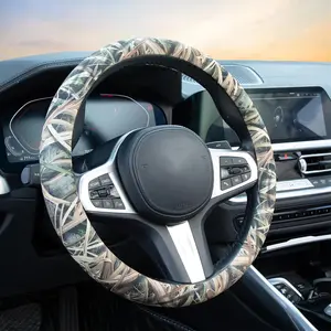 Mossy Oak Shadow Grass  Steering Wheel Cover Auto Steering Wheel Protector, Anti-Slip, Breathable, Absorbing , Universal Camo  Accessories 14.5-15 inch,Fit for  , , SUV