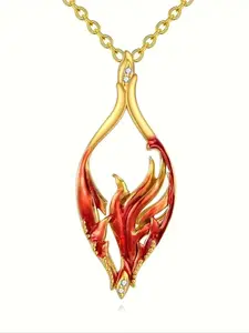 925 Sterling Silver Phoenix Design Pendant Necklace for Women, Fashion Jewelry for Party, Daily Clothing Decor, Trendy All-match & Exquisite Jewelry for Birthday Gift, Pendants Jewelry, Fine Chain