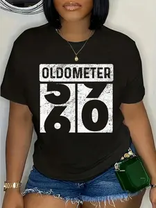 100% Cotton Unisex Oldometer Odometer Funny 60th Birthday Gift 60 yrs Old Joke T-Shirt