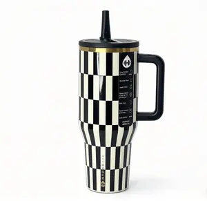 HydroJug Traveler 40oz Stylish Black Bow Tie Insulated Flask, Food-Grade Stainless Steel Vacuum Water Bottle with Leak-Proof Lid, Ergonomic Handle, Built-In Straw, BPA-Free Printed Insulation Drinkware for Gym, Outdoor Use