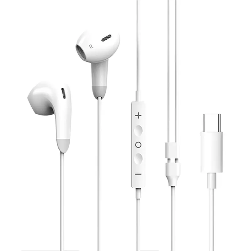 Comfortable S11 Type-C High Quality Headphones with Headphones Jack, Lightning & USB-C Plugs, Hi-Fi Stereo Wired Earbuds, Mobile Wired Earphones, Wired Earphones, Compatible with Android & iPhone