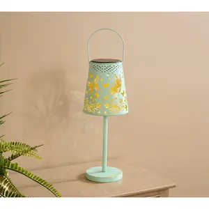 Barbara King Illuminated Metal Outdoor Table Light With Handle