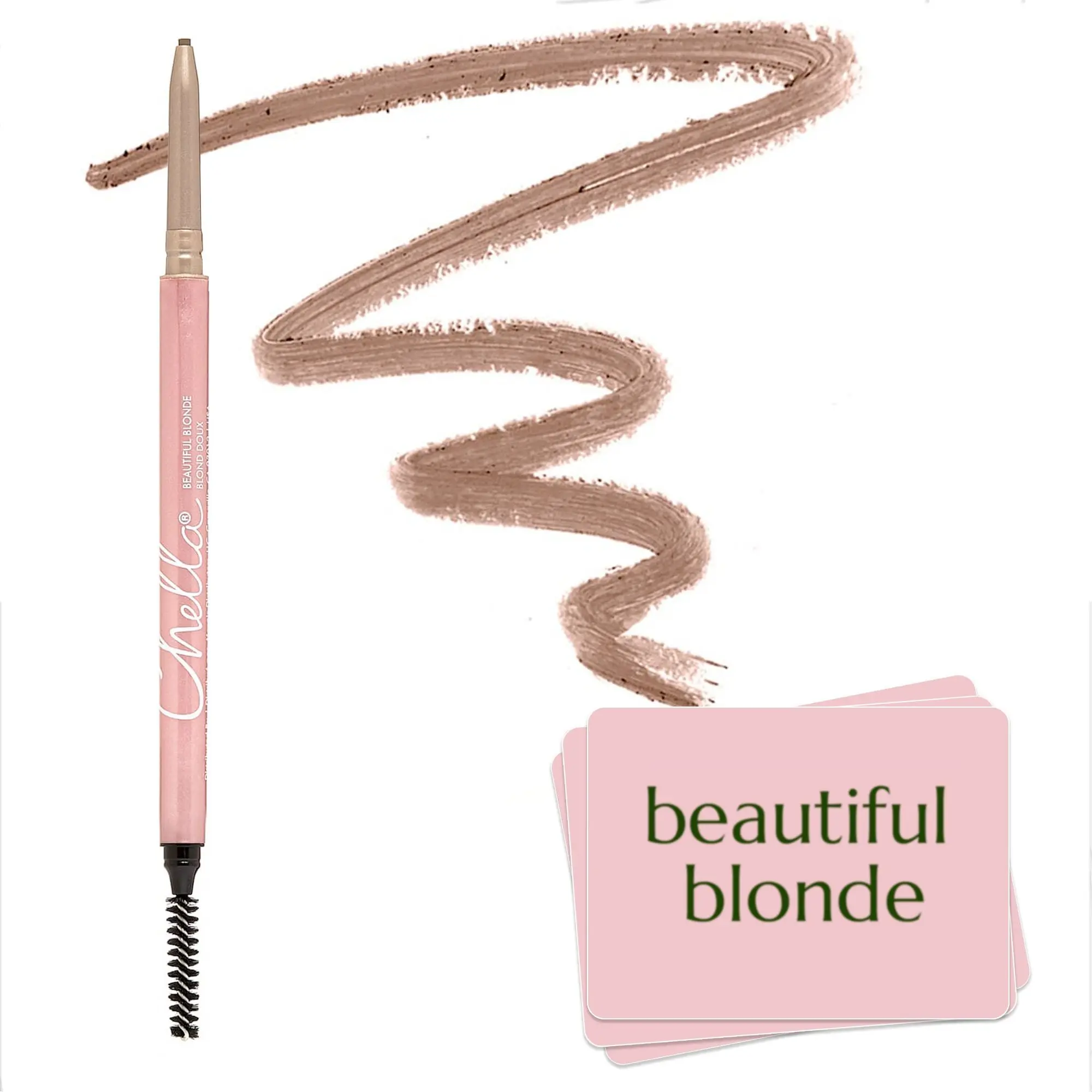 Chella Cosmetic Eyebrow Pencil - Fine-Tipped, Duo Ended Brow Definer for Shaping, Filling & Blending - Long-Wear Medium Brown Eyebrow Makeup Products for Women (Natural Brows), Duo Ended Eyebrow Pencils Eyebrow Shaper Set Eyebrow Define Powder