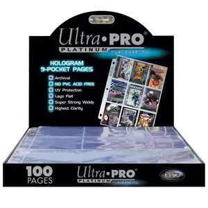 Ultra Pro Platinum Series 9 Pocket Pages - 100 Card Sleeves for Trading Cards, Organized Storage, No PVC, Acid Free, UV Protection