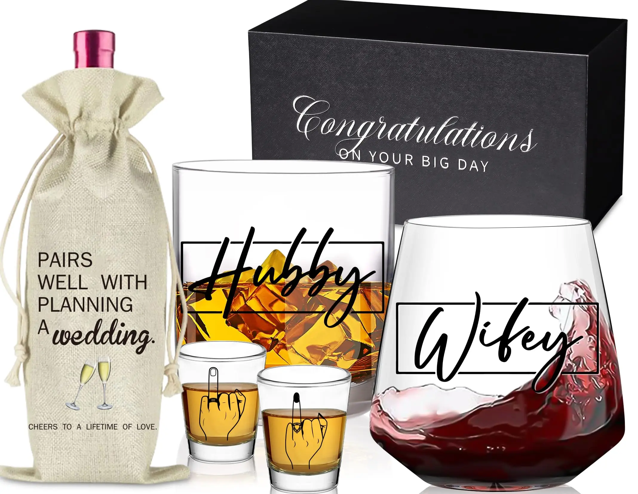 Couple Gifts For Christmas, Unique Engagement Wedding Gifts for Newlywed Mr and Mrs Him and Her, Novel Christmas Wishes for Couples, Gift Sets, Ideal For Gifting