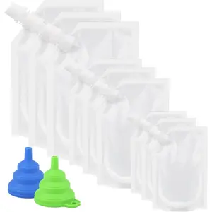 Cruise Sneak  Flasks Kit Concealable and  Undetectable Leak-Proof Plastic Drinking Flasks  Pouches, Rum Runner Flask Cruise Kit for Concerts, Travel, Party, Events