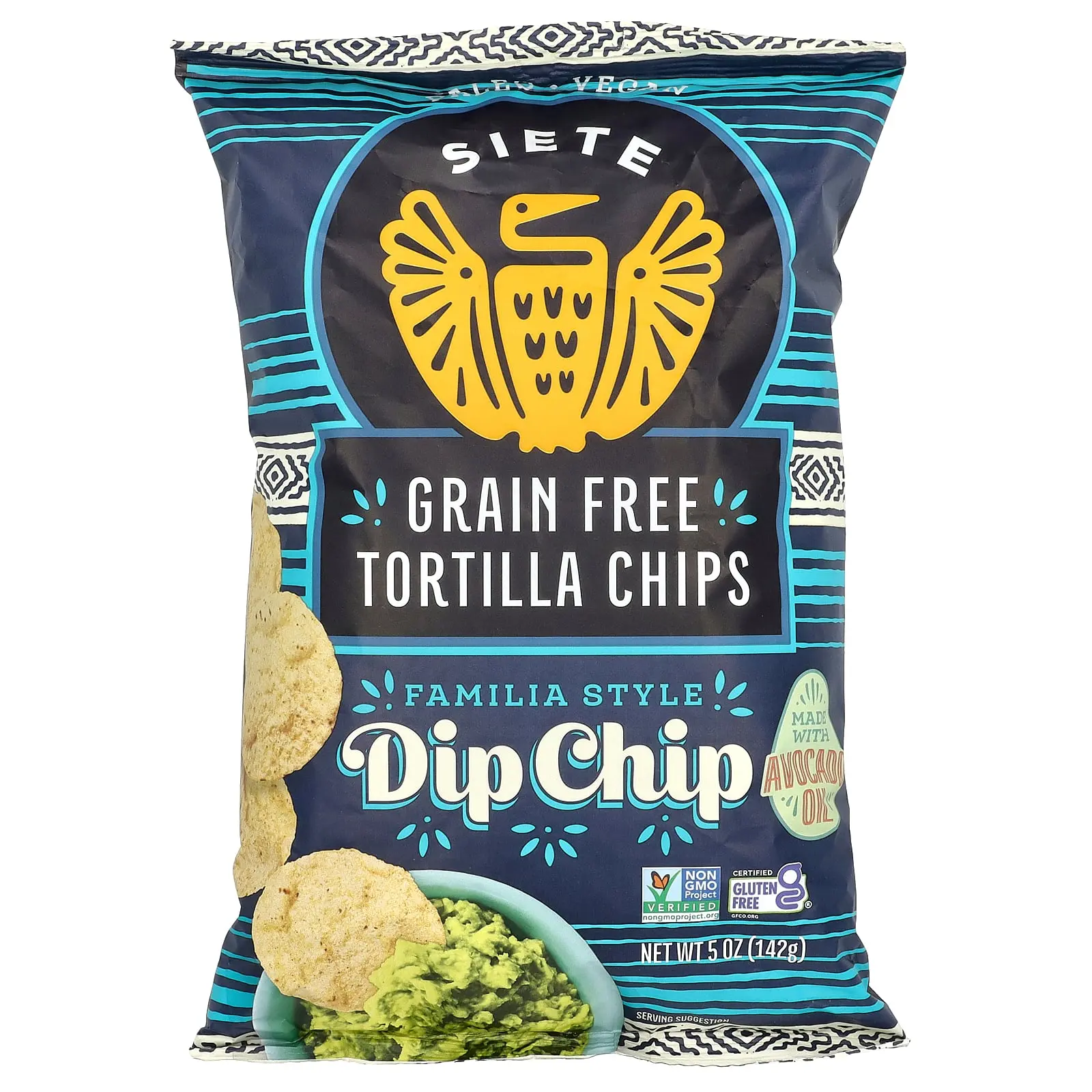 Siete Grain Free Tortilla Chips, Dip Chip, 5 oz (142 g)