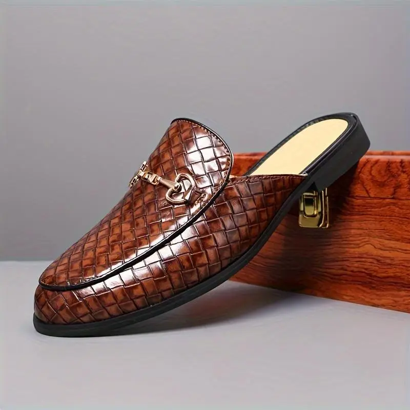 Plus Size Men's Solid Color Hollow Out Mule Shoes, Comfy Non Slip Casual Rubber Sole Slippers For Men's Outdoor Activities clogs men Footwear Boy summer