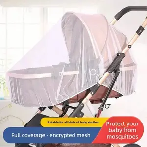 Full Coverage Baby Stroller Mosquito Net, Extra Large Universal Fit, High Density Mesh Anti-Mosquito Cover, Essential Summer Protection for Infant & Toddler Strollers