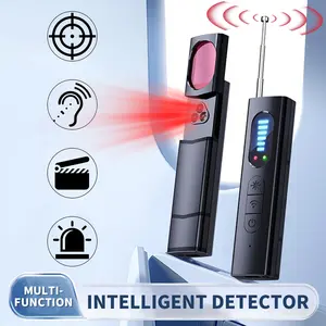 Hidden Camera detector GPS Tracker Device for Hotel, Airbnb, Travel, Car, Bathroom, Office, Wireless Signal Infrared Scanner, Anti-Positioning Monitoring, Hotel Anti-Spy Detector Security Detection Automatic Alerts Remote One Black Portable Protection