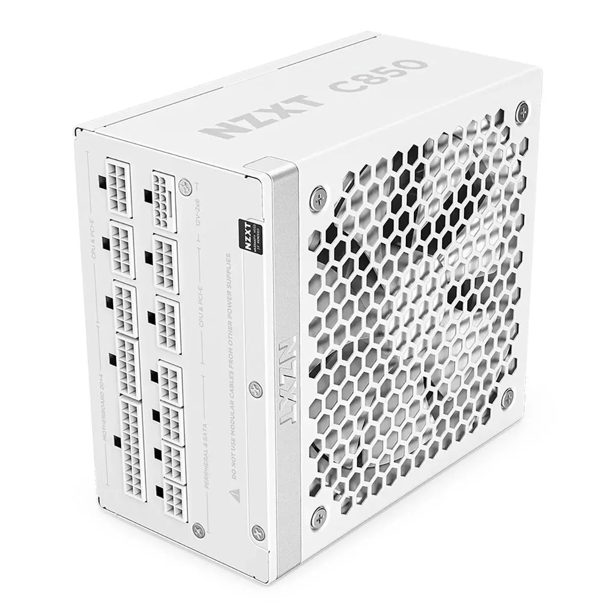 NZXT C850 Gold 850W 80+ Gold Certified Fully Modular ATX 3.1 Power Supply Unit, White