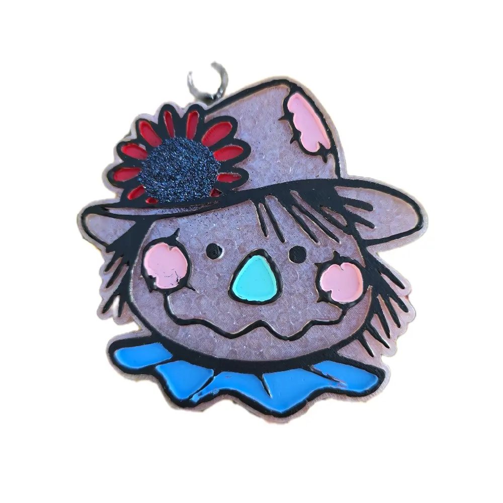Scarecrow Car Freshie Fall Car Freshener Halloween Freshie with Colorful Design and Flower Hat