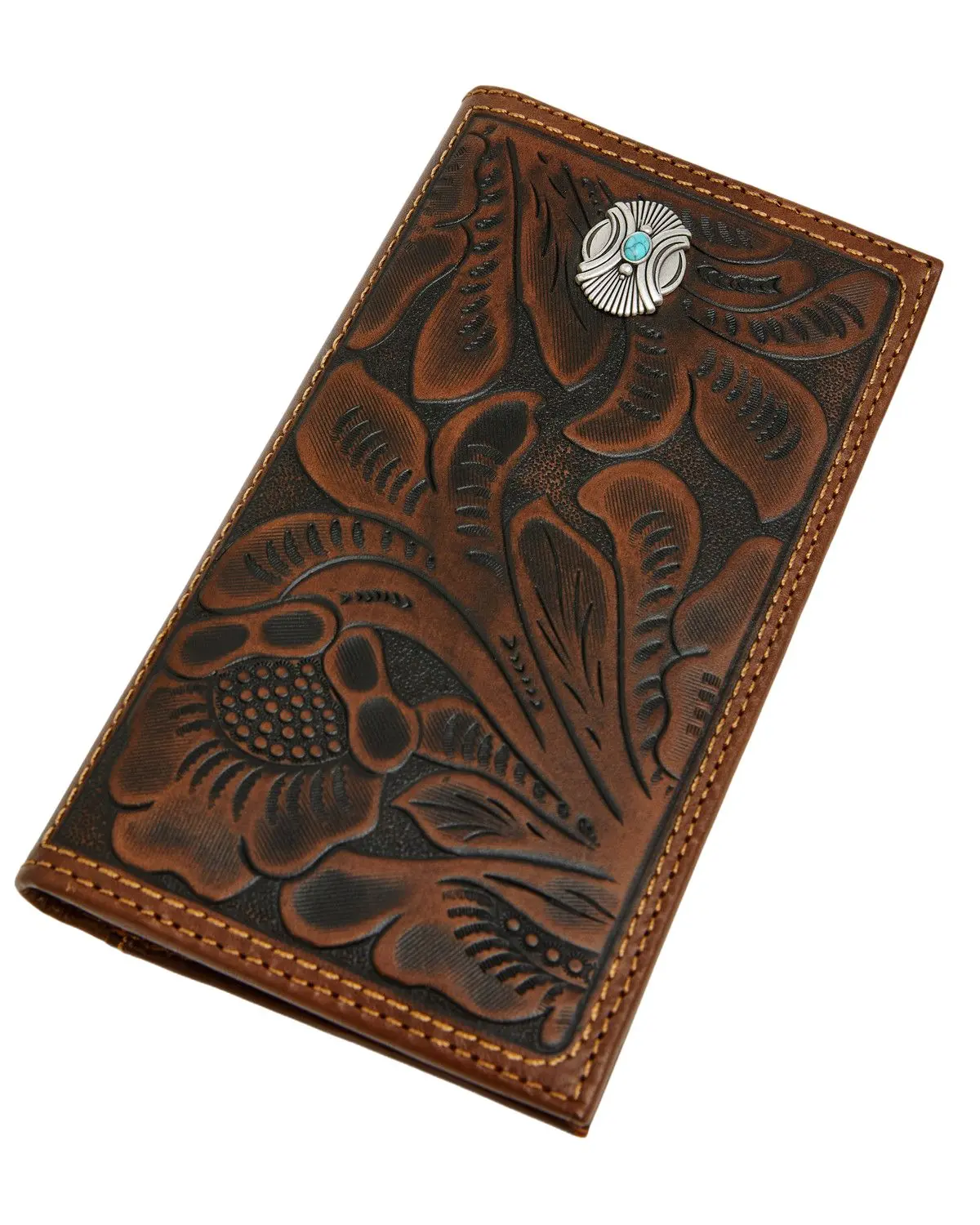 Cody James Men's Men'S Prescott Tooled Leather Concho Bifold Rodeo Wallet - Cjaho25wt1-Bn