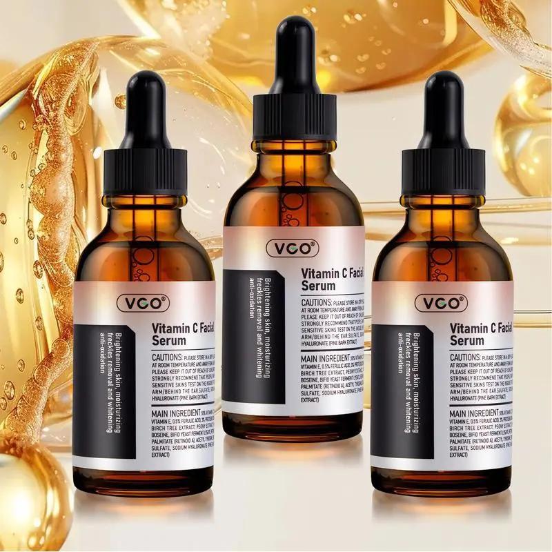 【Buy 30ml Get 1 60ml Free】 VGO Vitamin C Facial Serum Essence - Radiant & Gentle Cleanser for All Skin Types -30ml/60ml - Moisturizing &Comforting Daily Skincare Solution Moisture Cleansing