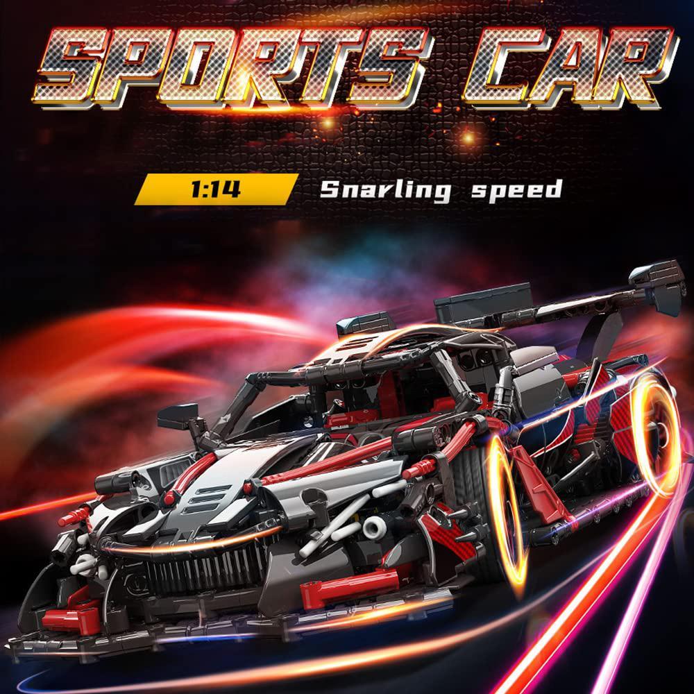 1: 14 car model racing block set DIY toys -1391 pieces adult challenge set, can be used as ornaments