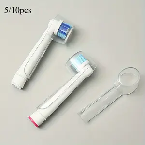 5pcs/10pcs of Electric Toothbrush Head Covers - Keep Your Clean and Fresh!