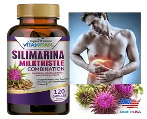 Organic vitamin Milk Thistle Silimarina 120 Capsules Made in USA extra Strength Organic vitamin Milk Thistle Silimarina 120 Capsules Made in USA extra Strength