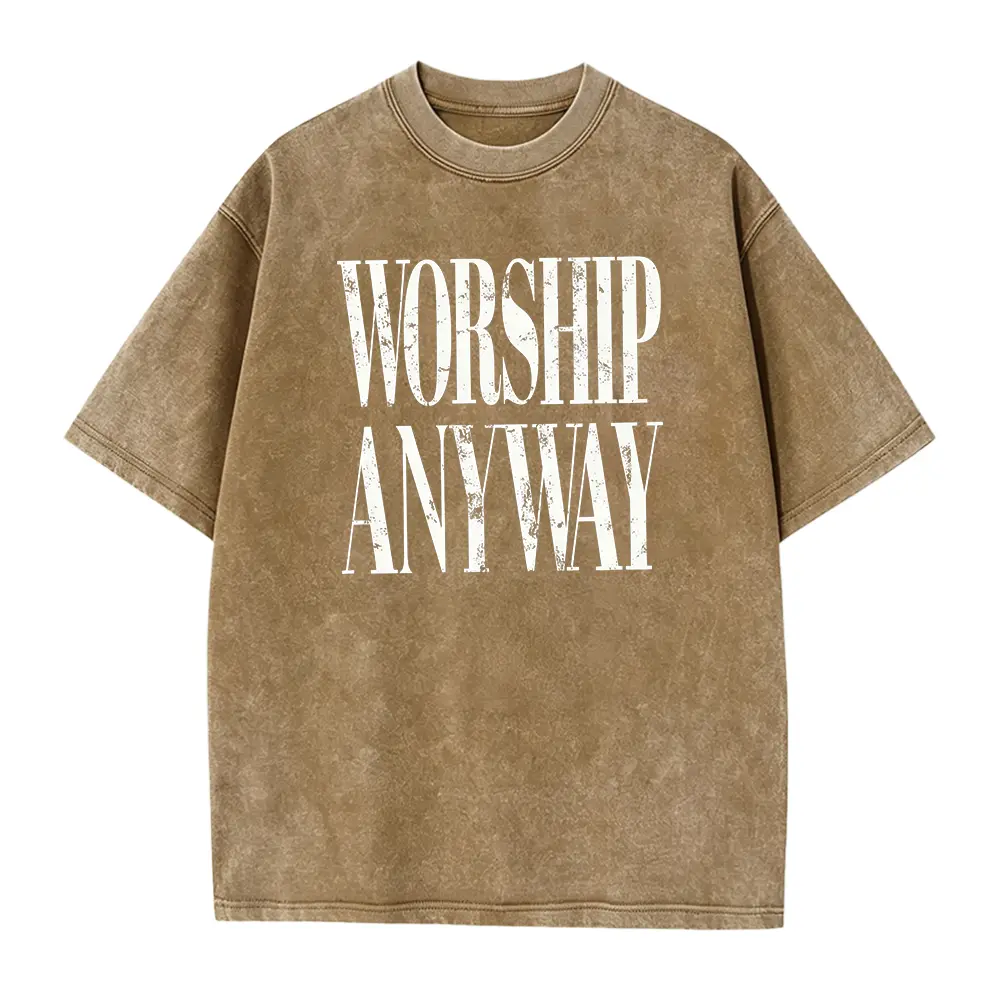 Washed T-shirt-Coffee