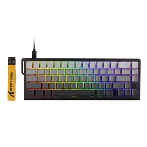 ATTACK SHARK X68 HE Rapid Trigger Mechanical Gaming Keyboard 60% Wired TKL with Adjustable Actuation,Hall Effect Magnetic Switch,8KHz Polling Rate,RGB Backlit,Top Mount for PC Mac Esport Gamer