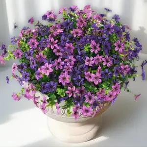 faux orchids:Everlasting Bloom 6-Piece Faux Hanging Orchid Set Premium Wall Decor Lifelike Artificial Flowers Indoor Outdoor Aesthetic All-Weather UV-Resistant Materials Year-Round Vibrancy Tricolor  artificial flowers for outside