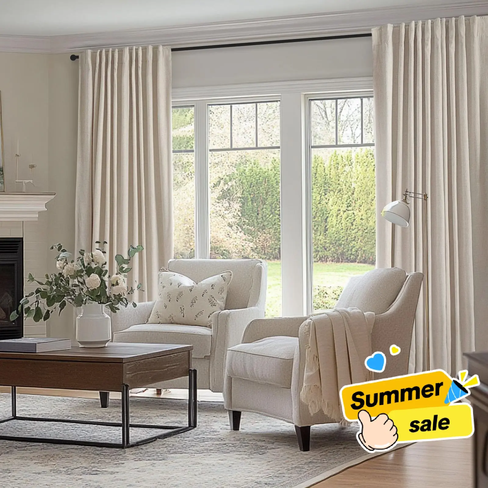 Back To School Inovaday 2Pcs Blackout Curtains for Bedroom & Living Room – Rod Pocket & Back Tab, Light Blocking Window Curtains for Apartment, Home Home Textile