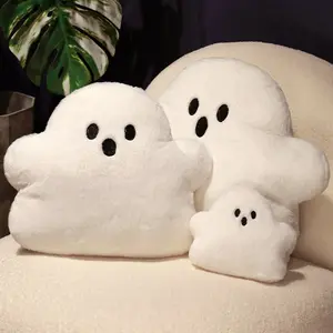 Cute ghost plush toy soft plush stuffed ghost pendant pillow backpack decoration Halloween gift Reversible Halloween Doll Costume Set Black Cat Plush Stuffed Animal