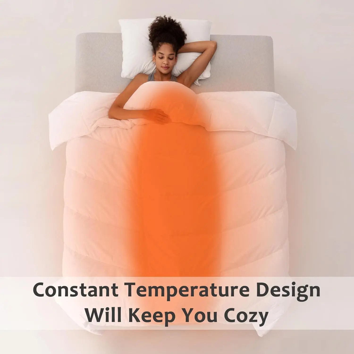 ThreeGeeseErgonomic Duvet Insert,Goose Down&Goose Feather, Organic Cotton Shell, Cocoon-Wrap Design, OEKO-TEX All-Season Comforter (Twin to King)
