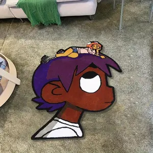 Cartoon Character Indoor Rug, Soft Comfortable Plush Foot Mat, Home Decor for Living Room Bedroom Game Room, Fun Atmosphere, Cartoon Pattern Rug