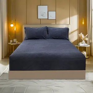 Trends&Chill 3 Pieces Fluffy Teddy Fleece Fitted Sheet Queen,1 Deep Pocket Fitted Sheet and 2 Piece.