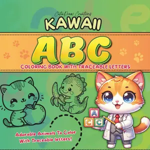 Kawaii ABC Coloring Book for Kids Ages 3–6: Alphabet Tracing & Cute Animals Activity Workbook: Tracing Pages, Mazes & Matching Games to Teach Letters & Spelling for Preschool Little Learners