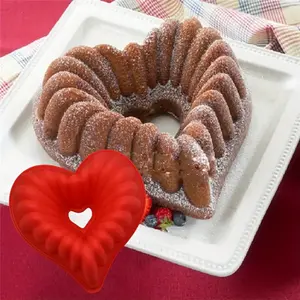 1pc Hollow Heart-Shaped Foam Cake Silicone Mold - Silicone Cake Pan, High Temperature Resistance, Easy Release DIY Baking Mold, Durable Kitchen Tools, Dessert Making, Fashionable Baking Utensils, Heat-Resistant Material, Ideal for Dessert Lovers