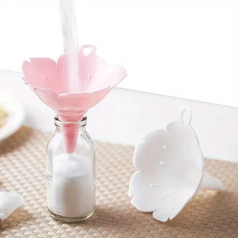 2pcs, Flower-Shaped Cherry Blossom Funnels for Easy Bottle Filling and Cooking - Kitchenware Kitchen Utensils Gadgets and Accessories for Home Use