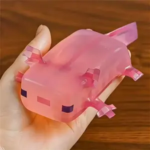 1pc Axolotl Squishy, Minecraft Inspired Stress Ball, Cute Fidget Toy for Anxiety Relief, Perfect for Relaxation and Fun, Squishy Sensory Fidgets