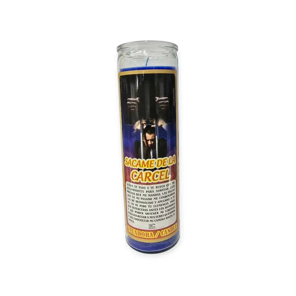 Freedom Spiritual Support Prayer Candle - Divine Mercy, Hope, Legal Relief, Peace, Redemption Candle for "Get Me Out of Jail" ("Sacame de la Carcel") Intentions, Divine Mercy Candle