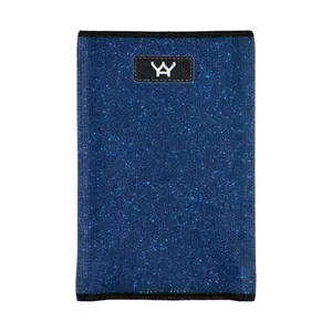 212 MAIN Men's Navy Glitter Slim Credit Card Wallet - Front Pocket Minimalist, Stylish, RFID Blocking Wallet (Model 1172)