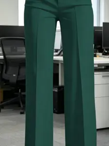 Women's Wide Leg Suit Pants, High Waist Flowy Design, New 2026 Model, Straight Fit Slimming Effect, Long Pants for Short Stature, Multiple Colors Available, Office Wear
