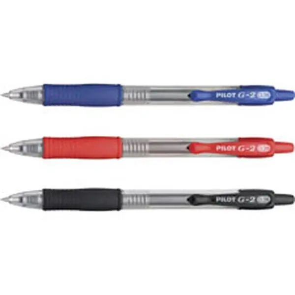Pilot G2 Ultra-Fine Point Gel Ink Pens & Refills, Refillable Retractable Blue Office Stationery, Latex-Free Grip, Smooth Ink Flow, No Cap to Lose, No Stray Marks, Overachiever Everyday Writing Tool