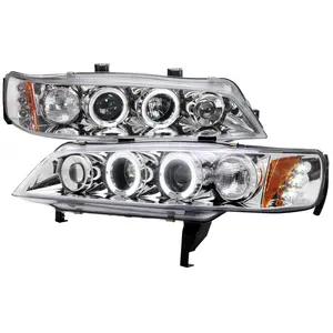 1994-1997 Honda Accord Dual Halo Projector Headlights (Chrome Housing/Clear Lens)