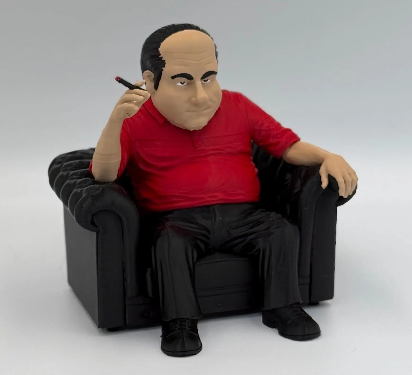 Tony the Boss in Chair - Iconic Mobster Mini Caricature Statue (6x6 in, Single Decorative Model Collectible) | Figurines Collectibles, Gift for Fans