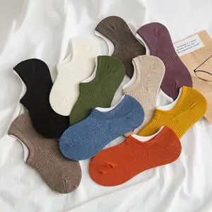 10 Pairs Ultra-Comfortable Women's Mesh Thin Boat Socks - Breathable, Sweat-Absorbing, Anti-Slip, Non-Falling Heel, Solid Color, Silicone Grip, Perfect for Water Sports and Casual Wear - Short Socks for Women Womenswear Basic, Plain