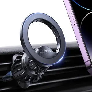 For MagSafe car mount- [20 super magnets] Magnetic car phone mount, air vent phone holder car, hands free cell phone holder clip car accessories fit iPhone 16 15 14 13 Pro Plus Max