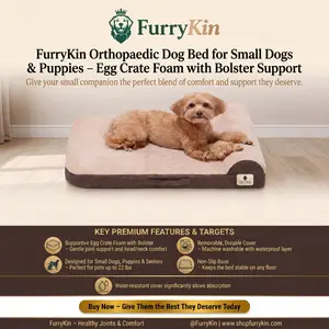 FurryKin Orthopaedic Dog Bed - Small