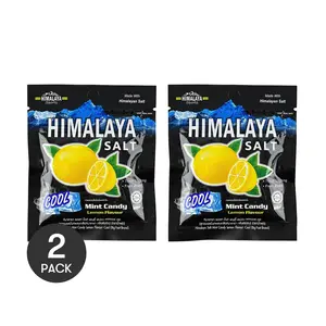 2 Packs BIG FOOT Himalayan Rock Salt Lemon Mint Candy 15g - Refreshing Throat Lozenges - Delicious Taste!